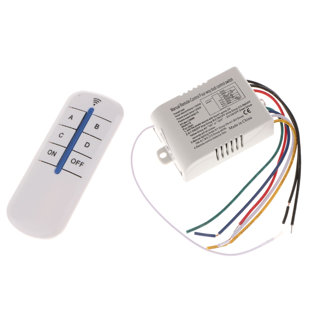 220V Anti-interference FOUR WAY Light Lamp Switch Module with Remote Controller Lighting Kits