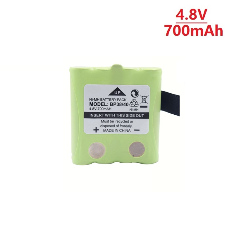 4.8V 700MAH/800MAH NI-MH rechargeable Battery Pack For Uniden BP-38 BP-40 BT-1013 BT-537 FRS-008 BT-1013 GMR FRS Radio batteries: 1Pcs Battery