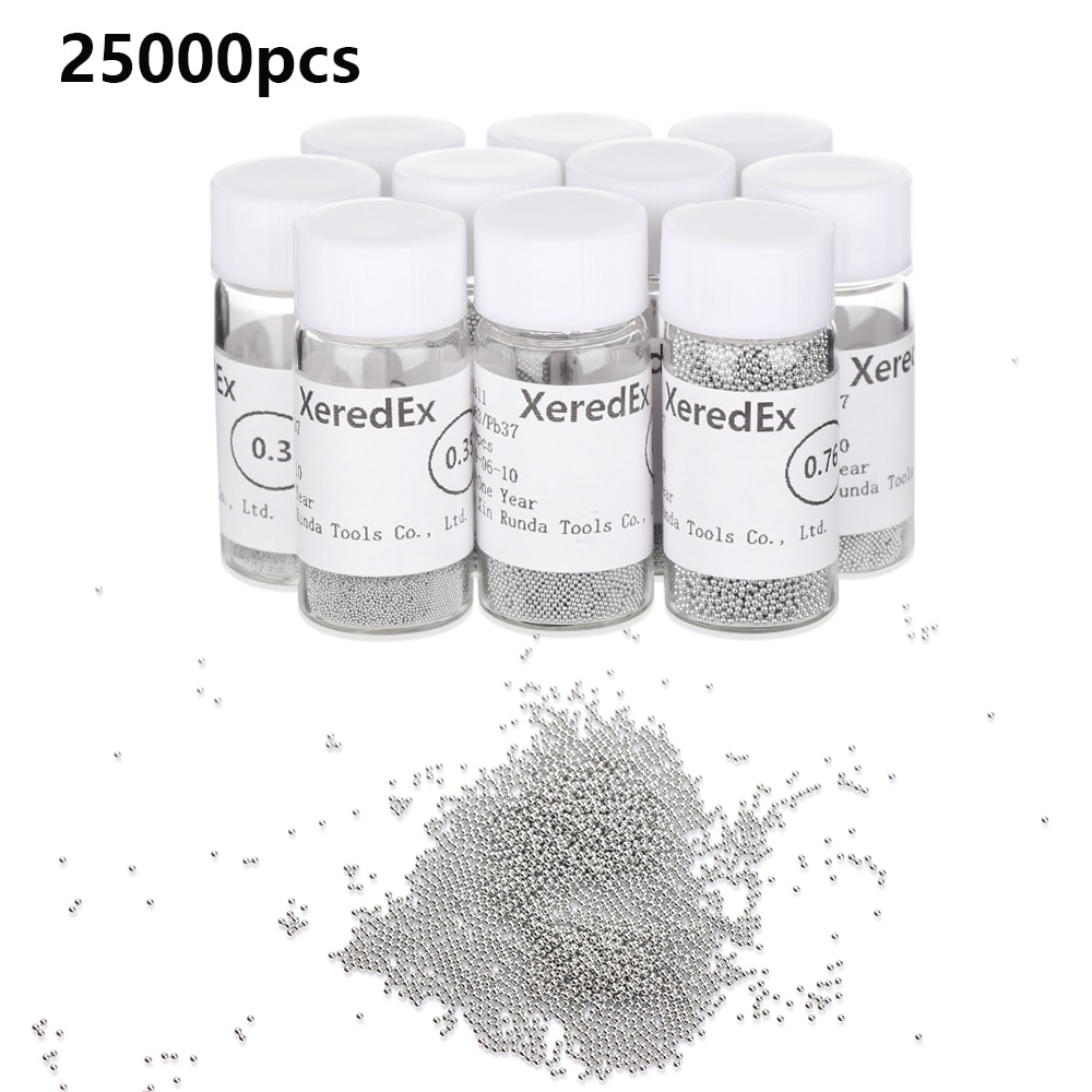1 Bottle Reballing Balls BGA Solder Ball Leaded BGA Rework Repair Tools (0.2 0.25 0.3 0.35 0.4 0.45 0.5 0.55 0.6 0.65 0.76 )