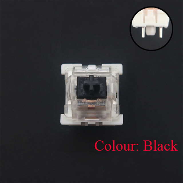 10PCS Mechanical Key Board Red Black Blue Brown Key Switch 3Pin Thin Compatible Switch: Black