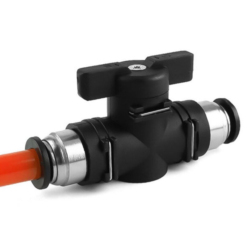 Pneumatic Push In Quick Connector Hand Valve BUC4 6 8 10 12MM Hand To Turn Pneumatic Switch