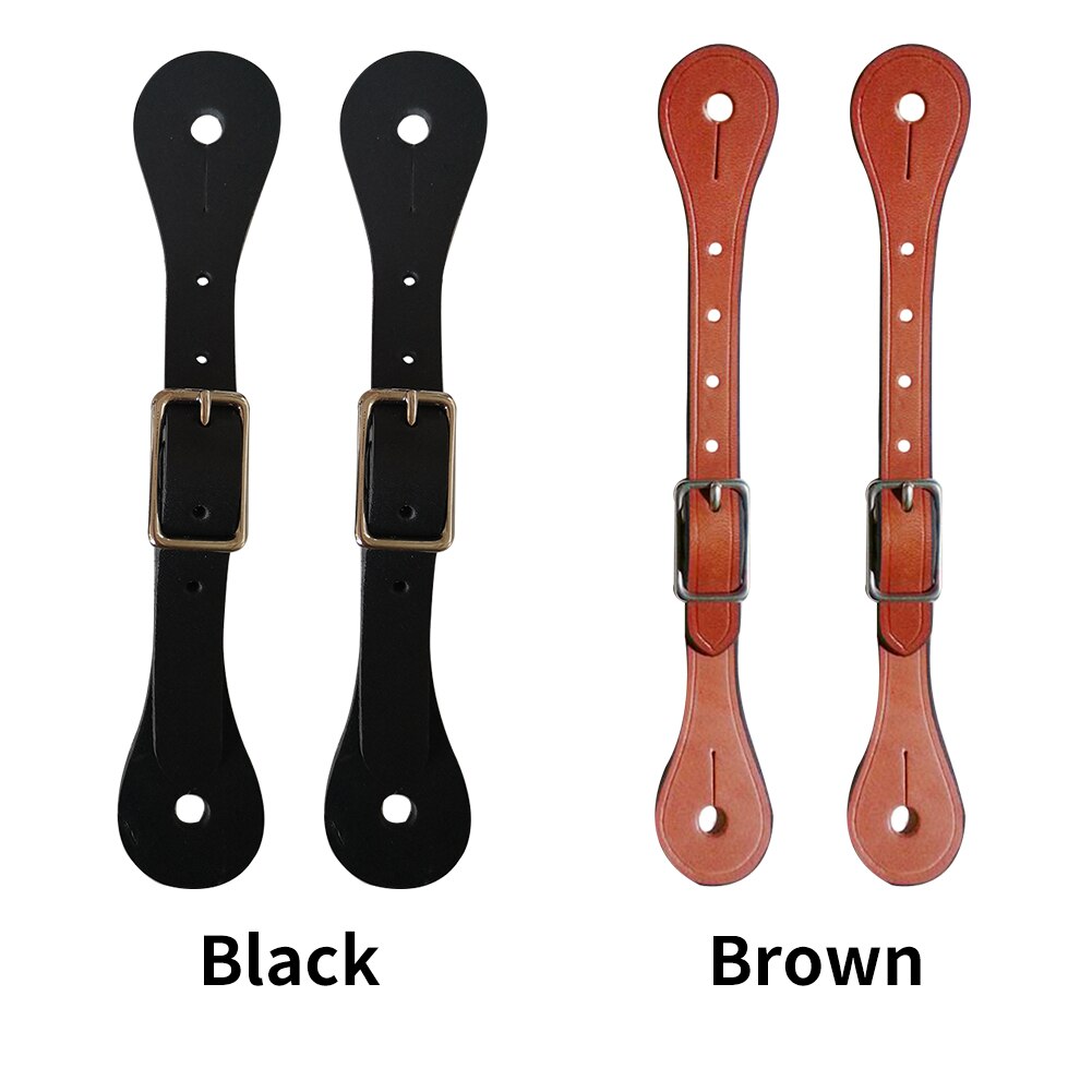 1 Paar Westerse Faux Leather Verstelbare Outdoor Training Legering Gesp Paardensport Apparatuur Beschermende Spur Strap Paardrijden