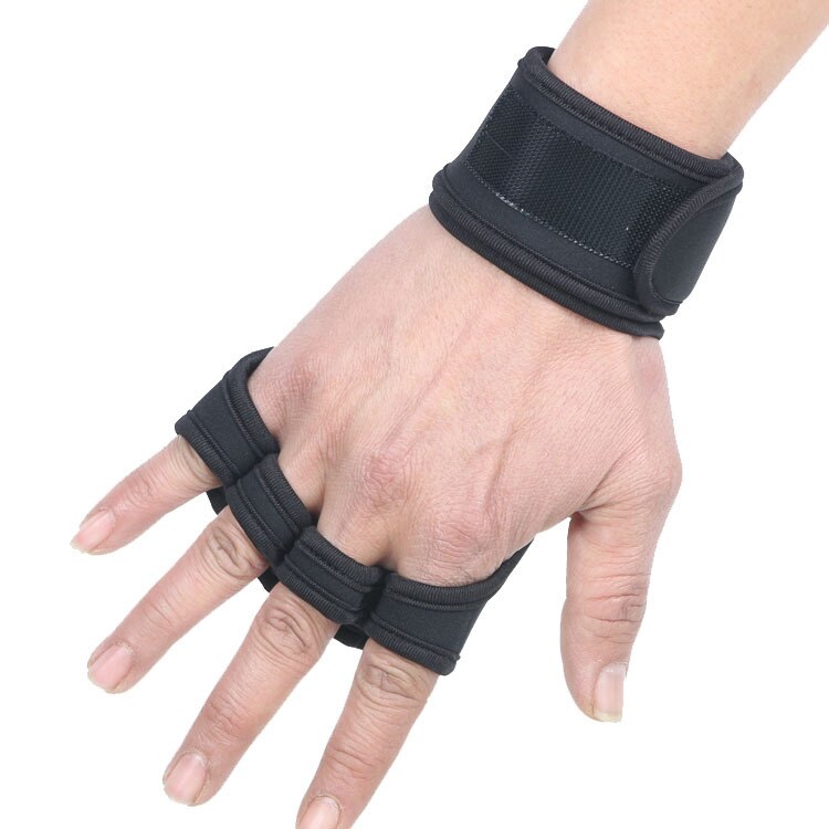 Gym Workout Gloves, Half Finger Weight Lifting Gloves with Wrist Support and Palm Protect Suit for Dumbbell Fitness Training: Black TypeA / L