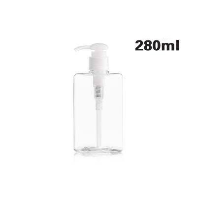 Trykk stil bærbar såpedispenser kjæledyr materiale bad flytende såpe flaske reise kosmetisk lotion beholdere flaske: Gjennomsiktig 280ml