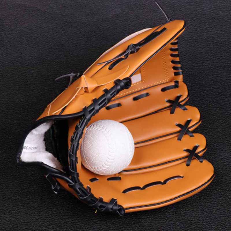 Guantes de béisbol impermeables de PVC para niños, adolescentes y adultos, gruesos, transpirables, guante de entrenamiento deportivo, lanzador de Softball, entrenamiento