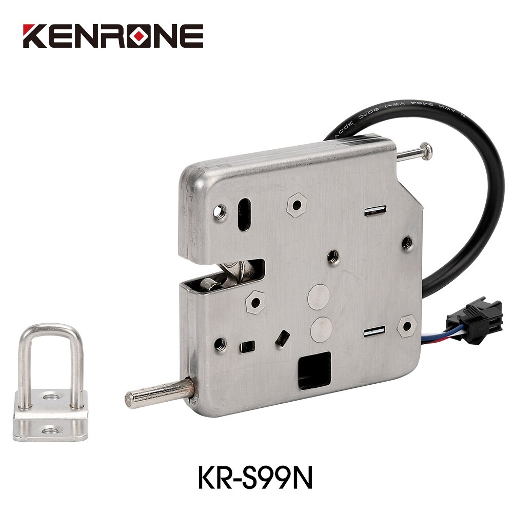KENRONE Electric 12V Solenoid Bolt Industrial Cabinet Door Strike Lock with Open Switch Electronic Control Electromagnetic Lock