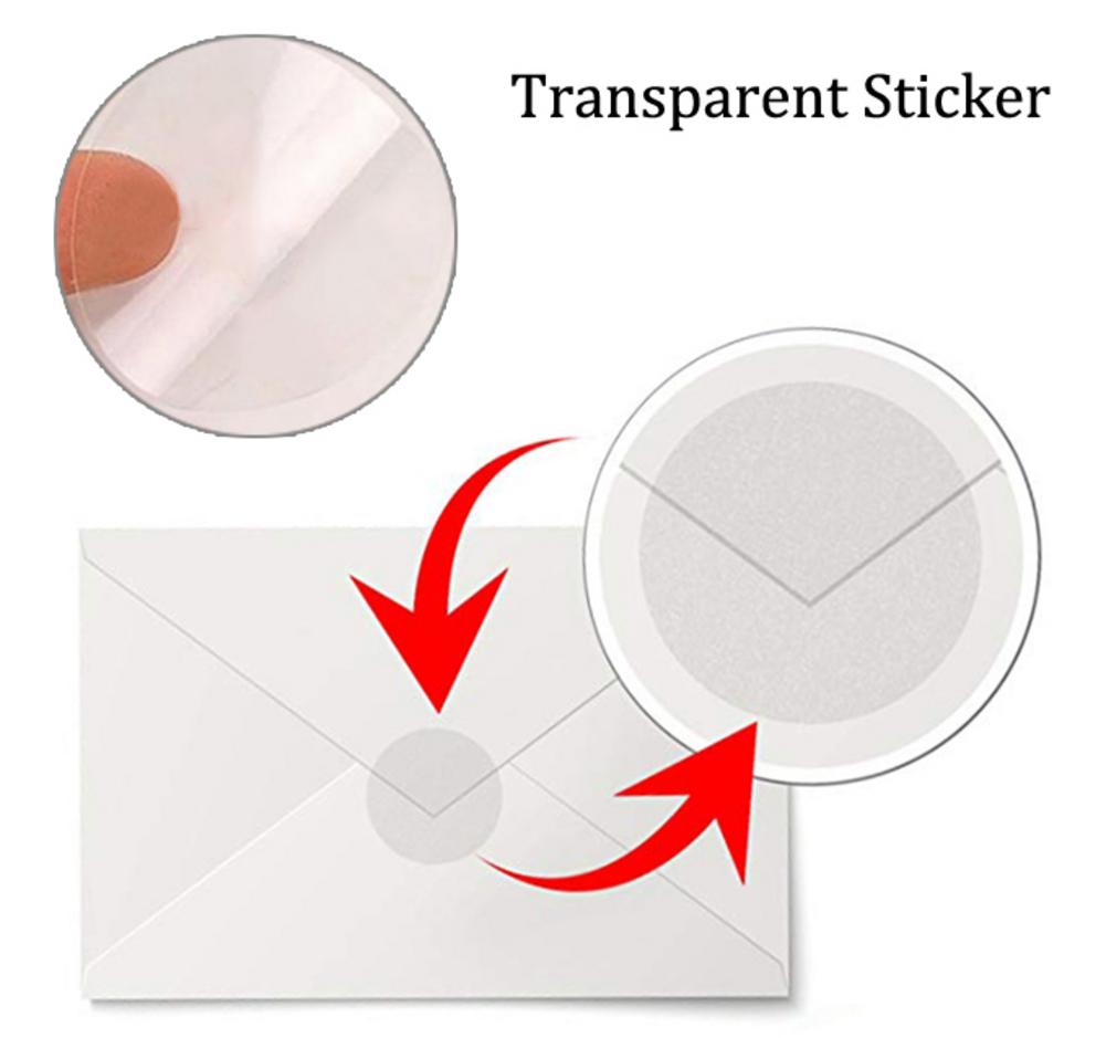 500 stuks ronde transparante multifunctionele waterdichte zelfklevende stickers, ronde pvc-stickers, doorzichtige feestzegels, verpakkingsetiketten
