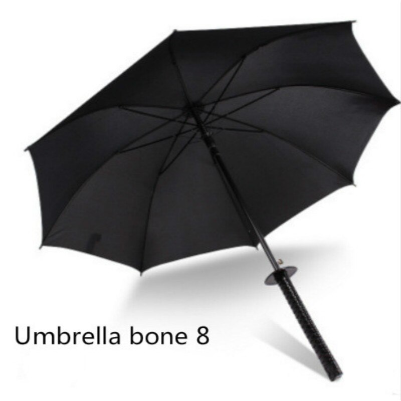 Umbrella Long Handle Japanese Samurai Sword Umbrella Straight Handle Windbreak Umbrella Man Animated Umbrella: 8 umbrella bone