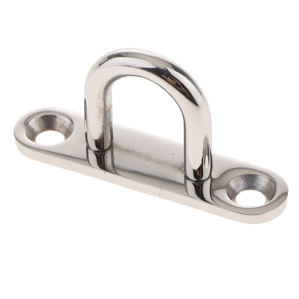 Heavy Duty Stainless Steel Oblong Plate Staple Ring Hook Loop U-shaped
