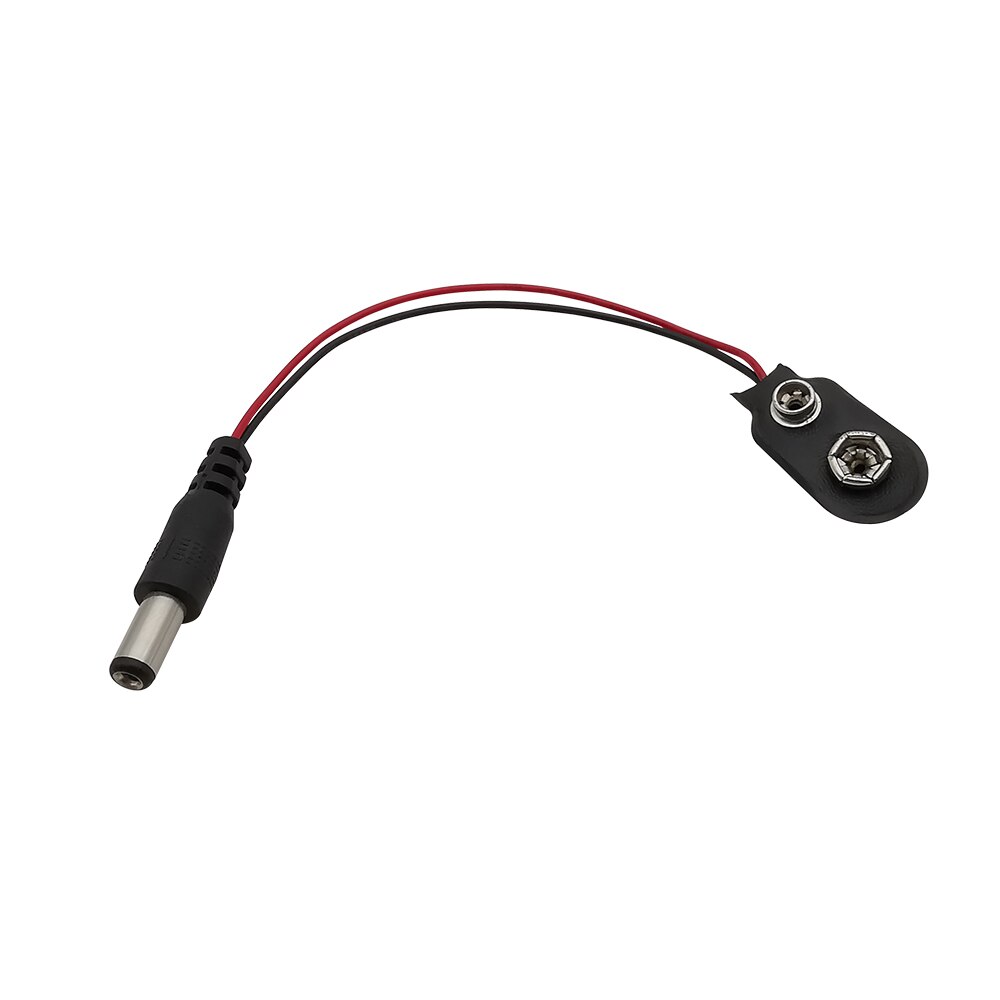 5/10Stck 9V Batterie schnappen Verbinder Clip Draht Führt Halfter DC Batterie Energie Kabel Stecker Clip DC 5.5*2,1 T/ICH Typ für Arduino DIY: art C / 5stck
