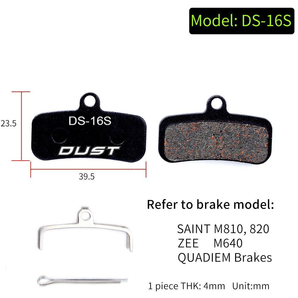 2 Pair MTB Mountain Bike Brake Pads for Shimano M445 355 395 Bicycle Parts Cycling Resin Organic Disc Road Brake Pad: DS-16S