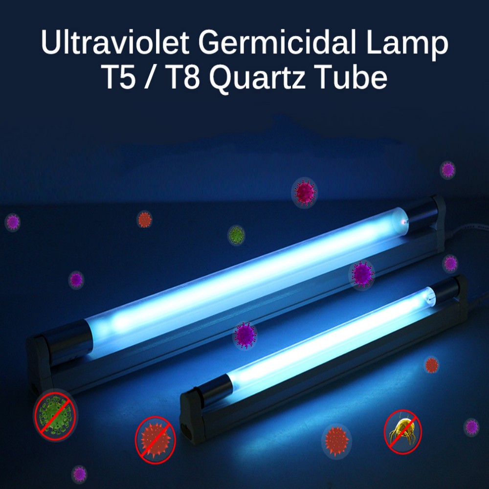 Lámpara germicida ultravioleta, tubo T5 de 220V y 110V, 6W y 8W, esterilizador de cuarzo LED con ozono UVC, luz bactericida UV para el hogar y el Hospital
