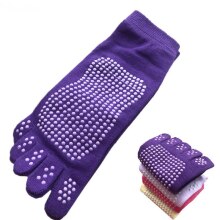 Calcetines de Yoga antideslizantes para mujer, medias deportivas separadas para los dedos, accesorios de ropa para las cuatro estaciones, transpirables, con punta dividida