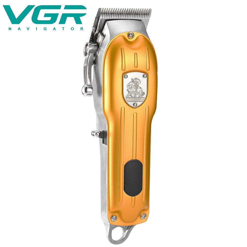 VGR hair trimmer VGR V-090 USB rechargeable hair clipper oilhead clipper hair carving push white LED10W powerful haircut machine