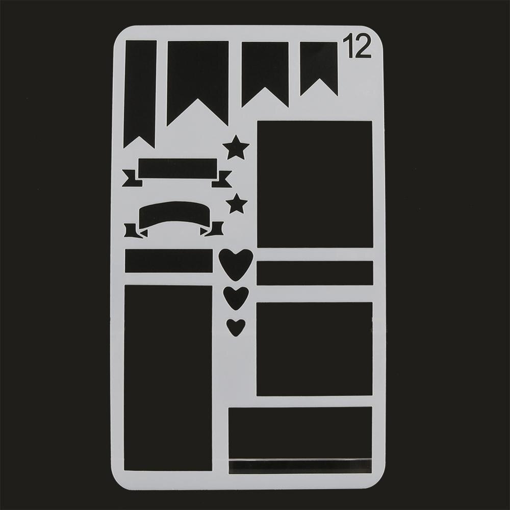 12 Malerei Vorlage DIY Schichtung Schablonen Malerei Sammelalbum Färbung Präge Album Dekorative Karte Vorlage: 12