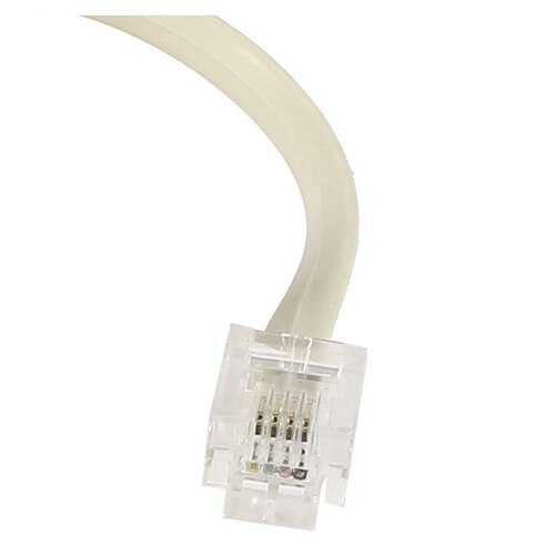 RJ 11 6P 4 C conector 2 x jack Puerto M / F del divisor del cable de adaptador de teléfono beige