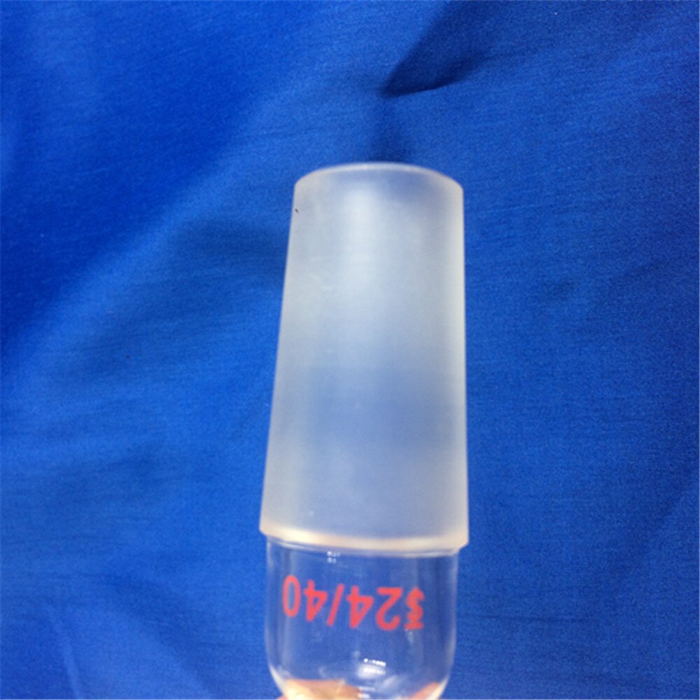 Adaptateur de vide en verre droit avec raccord de tuyau, robinet d'arrêt de laboratoire 24/40