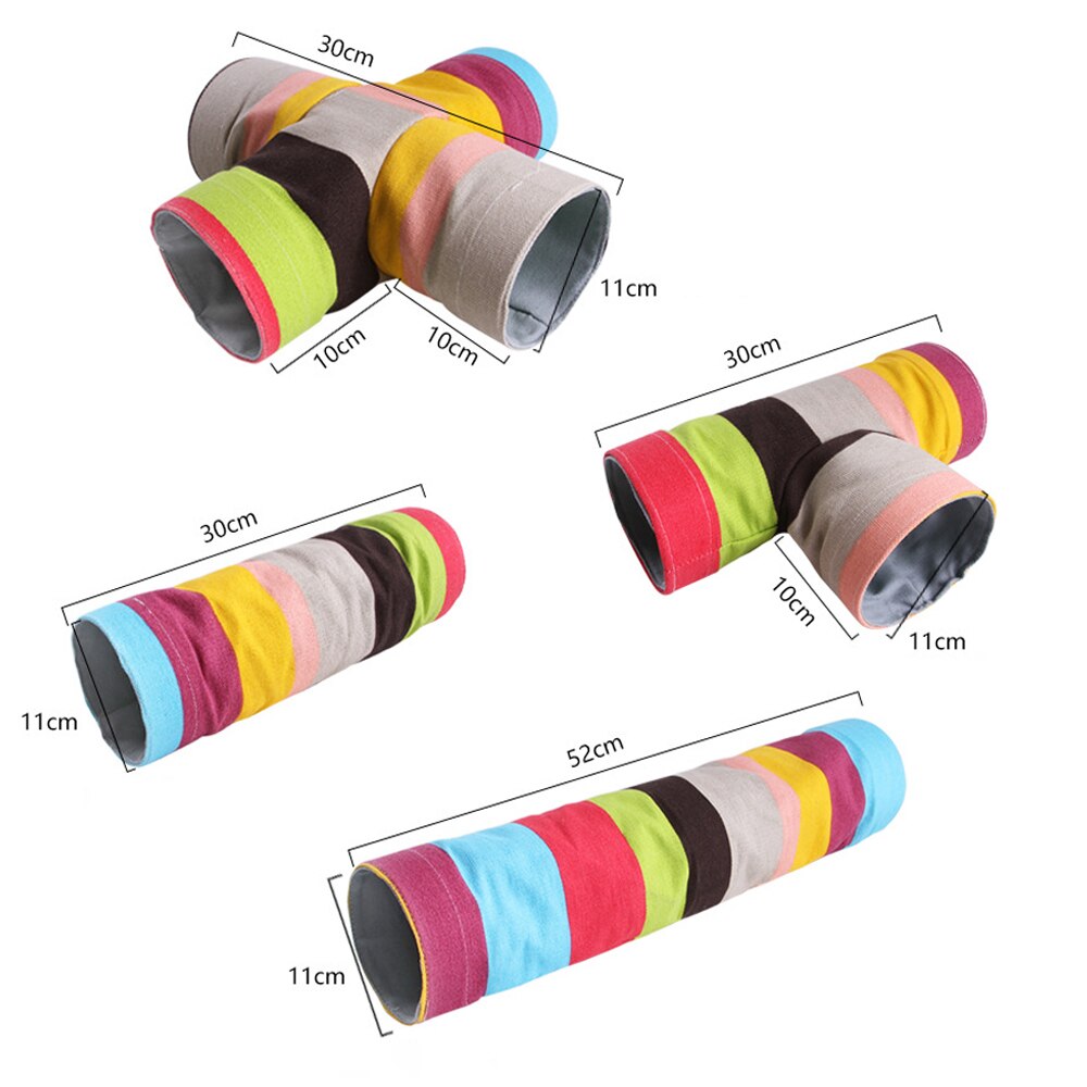 Mascotas de juguete Túnel de arco iris conejo enano nido de hamsters Guinea cerdo mascota de ardilla agujero de taladro divertido túnel perforación nido mascota
