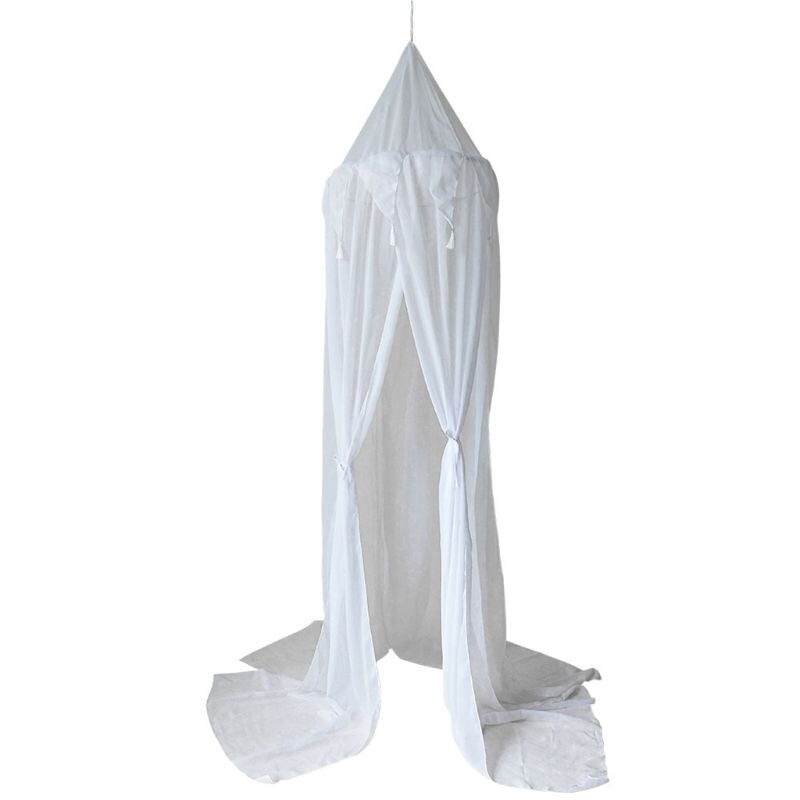 Dosel de cama para niños, mosquitera colgante de malla para cuna de bebé, tienda de juegos para niños, decoraciones para sala de juegos: White