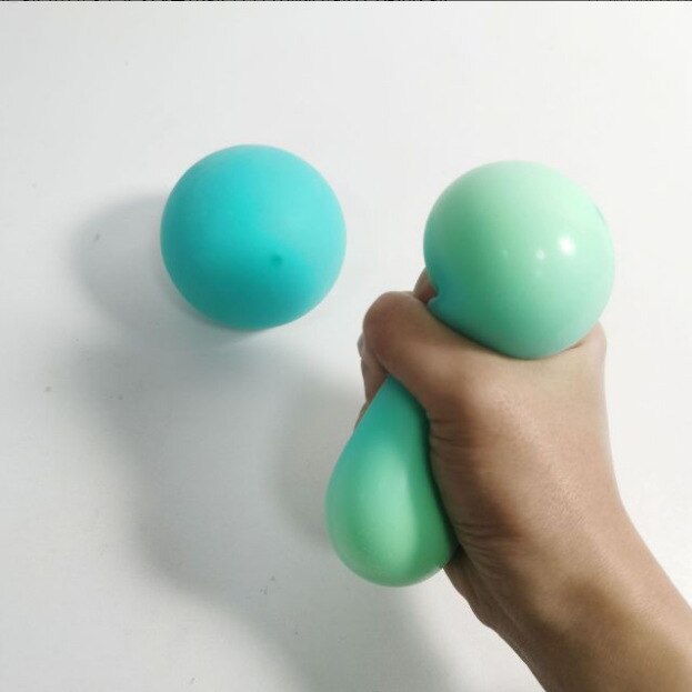 6Cm/6.5Cm Stress Ballen Kleur Veranderende Scheurbestendig Niet Giftig Bpa Gratis Soft Stretchy speelgoed Anti Stress Bal Voor Kinderen Volwassen: Blue 6cm