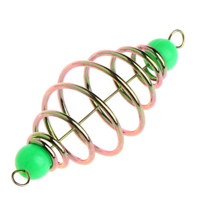Señuelo de resorte para cebo de pesca, aparejo colgante en línea, alimentador de acero inoxidable, 10 unids/set por juego