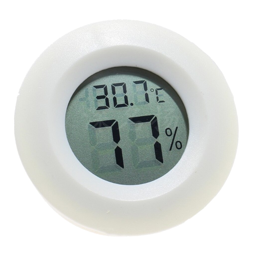 Hygromètre rond d'humidité de thermomètre pour les Terrariums de réservoir de serpents de Reptile: White