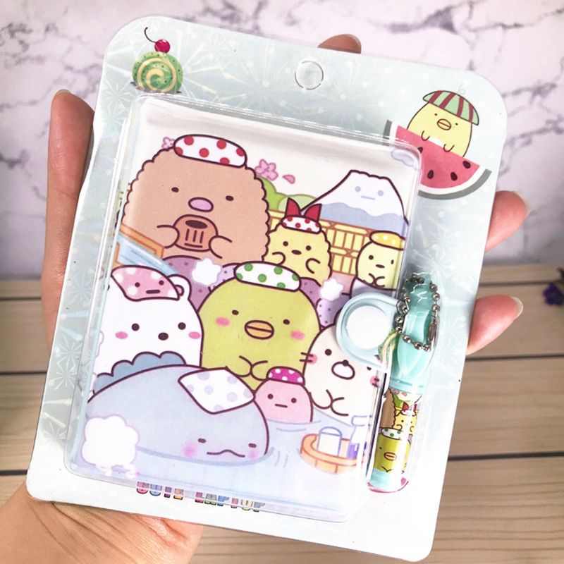 Cute Cartoon Notebook with Ballpoint Pen Journal Diary Planner Notepad School