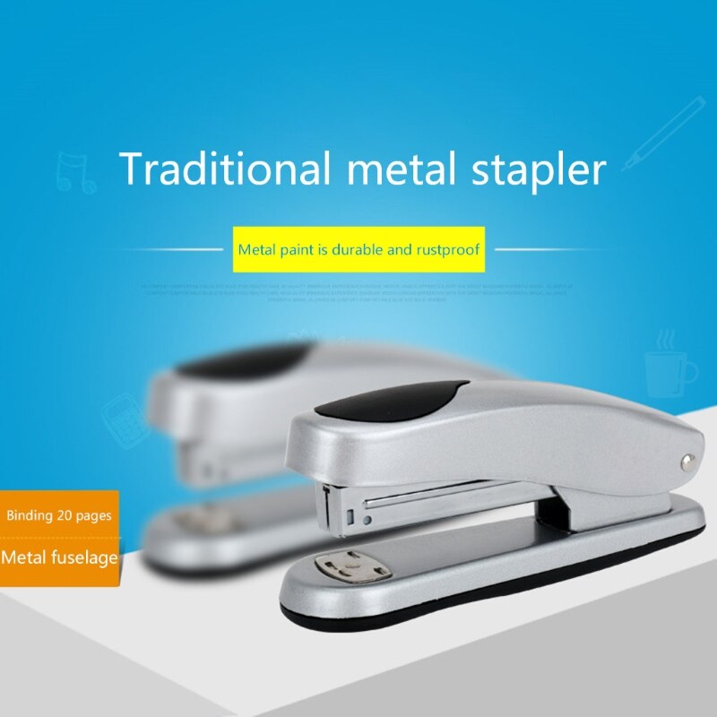 Metal Iron Heavy Duty Stapler Paper Book Binding Stapling Machine Labor Saving 28GE