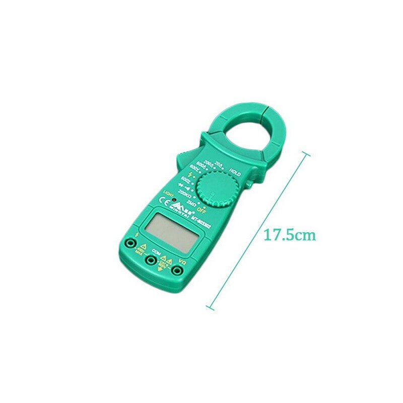 Digitale stroomtang multimeter wisselstroom/gelijkstroom spanning transistor tester vermogensmeter stroomtang test stroomtang: Groene tang