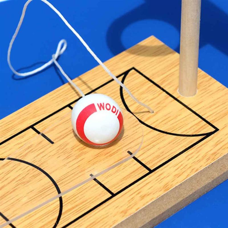 Wooden Basketball Game Mini Desktop Tabletop Portable Travel Office Game Set Indoor Outdoor Fun Sports Novelty Toy