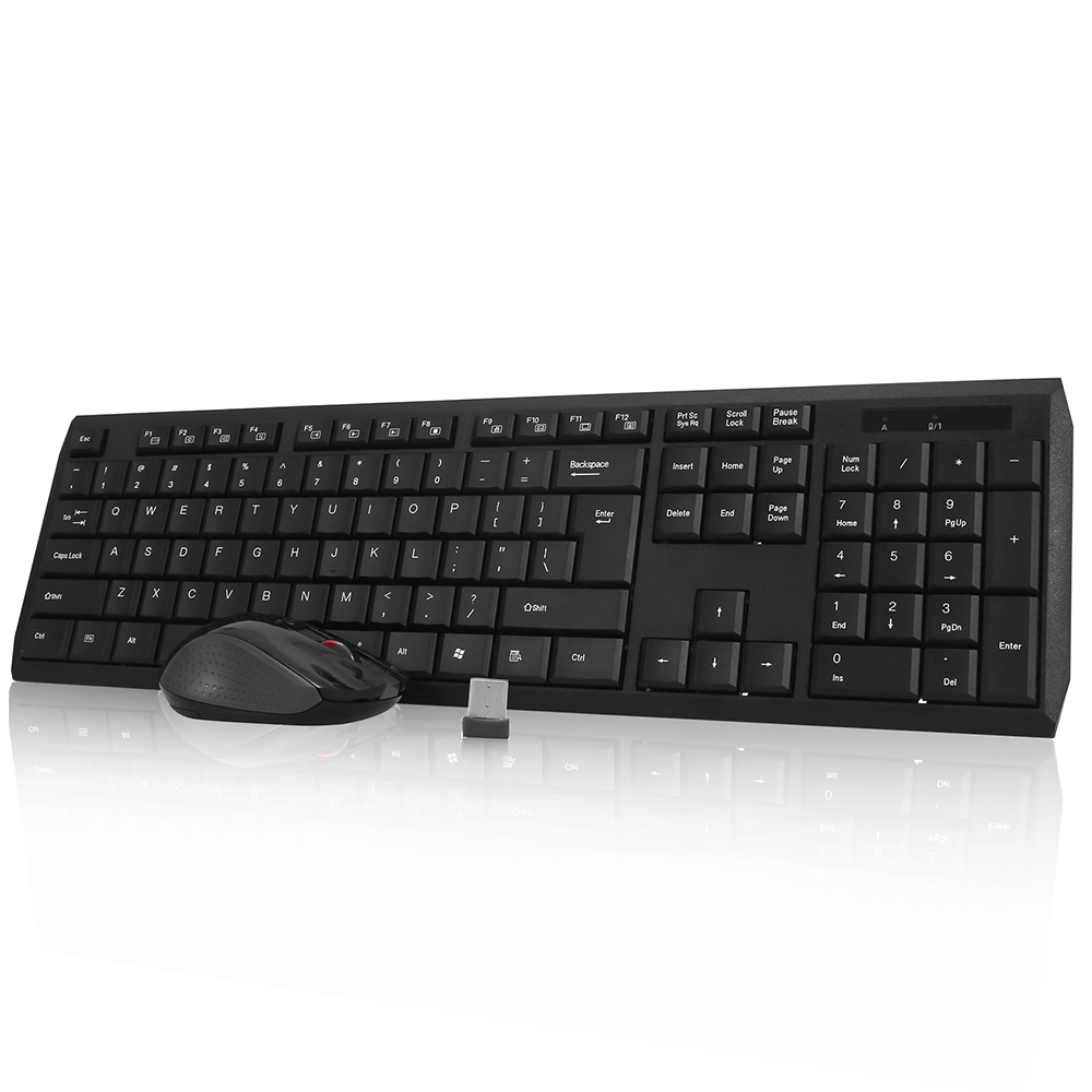 2.4G USB Wireless tastiera e Mouse Combo Mini Multimedia tastiera Full-size Set di Mouse per Computer Notebook Laptop Desktop