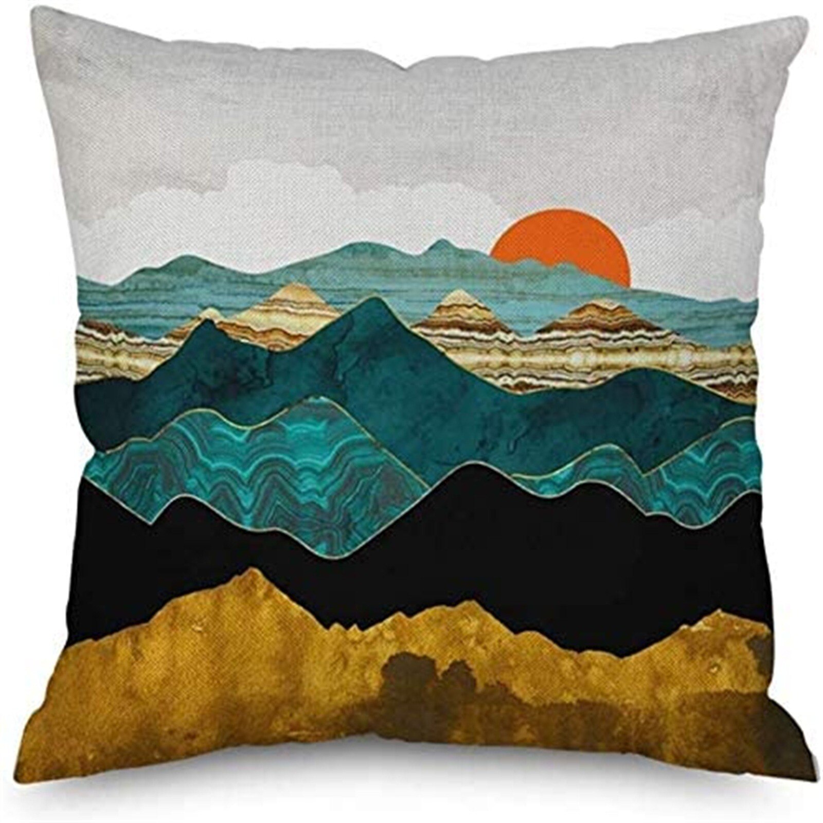 Gedrukt Kussenslopen Art Kussen Kussenslopen Linnen Sofa Kussenhoes Home Decor Kussen Core Case Gestreepte Geometrische Kussensloop