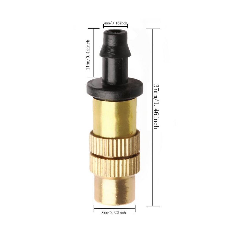 10pcs Verstelbare Verneveling Nozzle Tuinieren Waterkoeling Draad Sprinkler Sproeikop Verstelbare Messing Voor Irrigatiesysteem