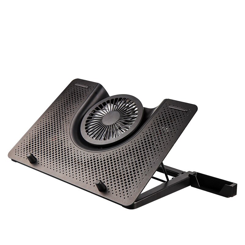 LARICARE Cooling Pad Laptop Fan Cooler for 12-17inch macbook air pro notebook cooling base pad exhaust fan bracket adjustable: Black