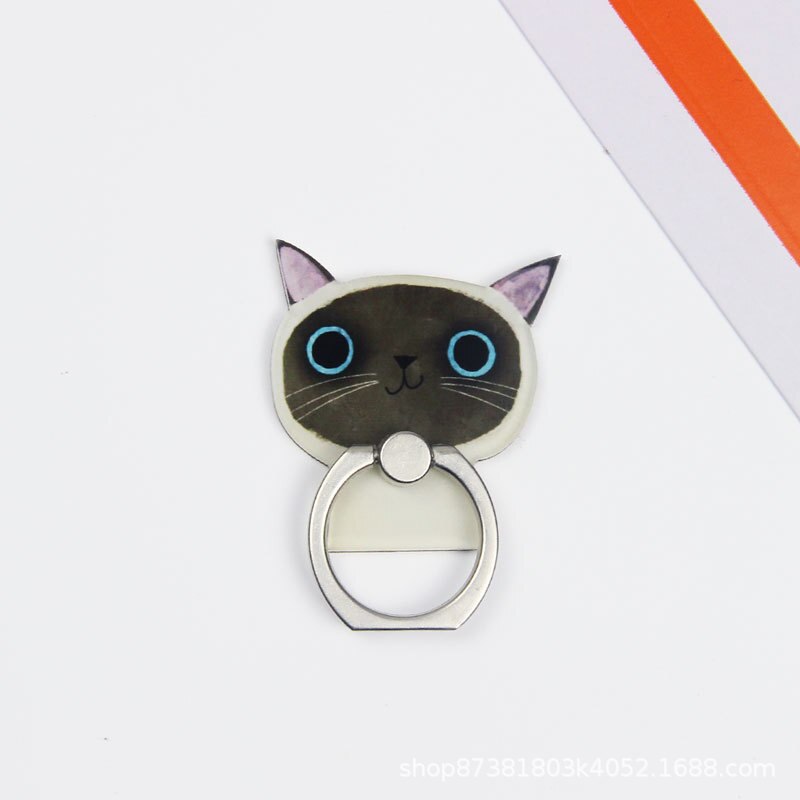 360 degrés dessin animé chat doigt anneau Smartphone support support de téléphone Mobile support pour iPhone Huawei tous téléphone
