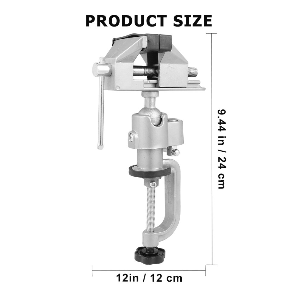 Rotate Bench Vise Swivel Tabletop Clamp Vice Universal Worker Hand Tool Supplies