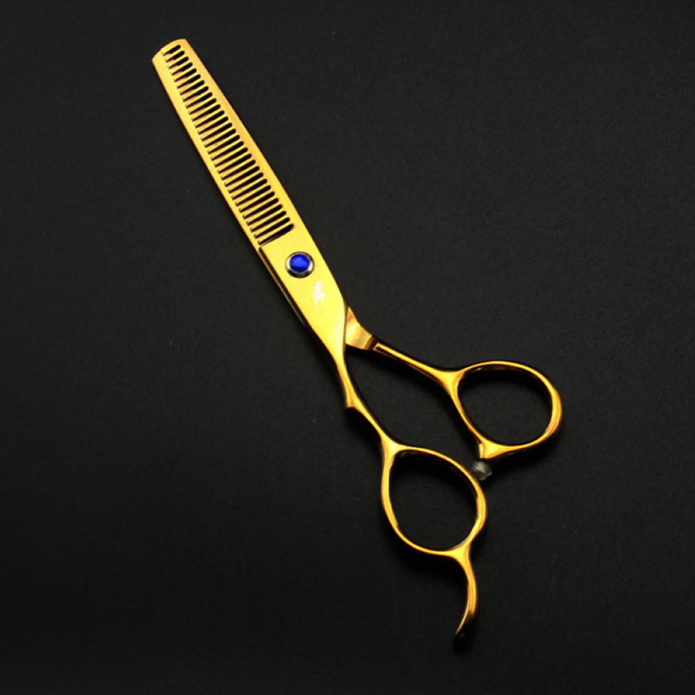 Freelander Salon Left Hand Gold Hair Scissors Set 6 inch Stainless Steel Styling Barbershop Hairdressing Scissors