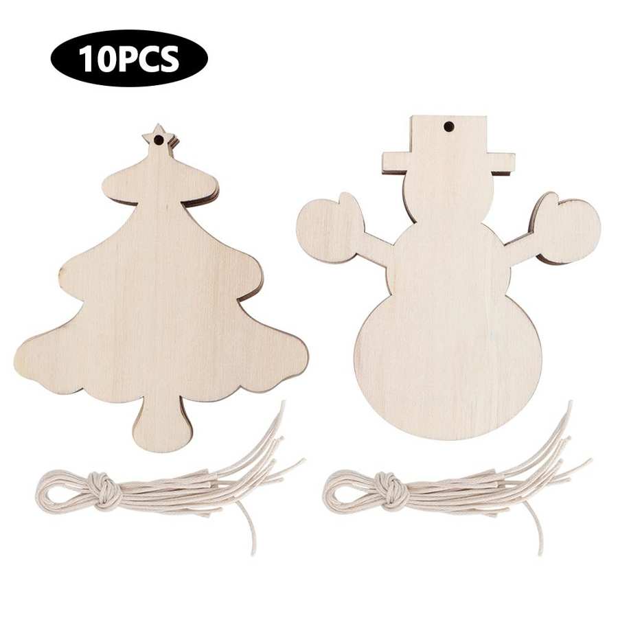 Houten mooie feest hangende hanger ornament kerstboomversiering