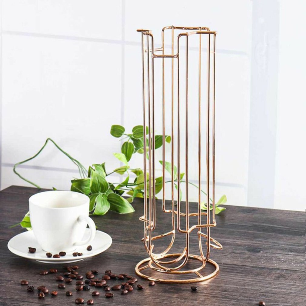 metal coffee pod holder iron chrome stand coffee c... – Vicedeal