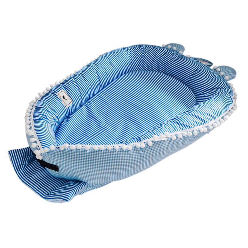 Babynest tegneserietryk bionisk seng foldelig aftagelig vaskbar bærbar babyseng multifunktionel rejseseng: D