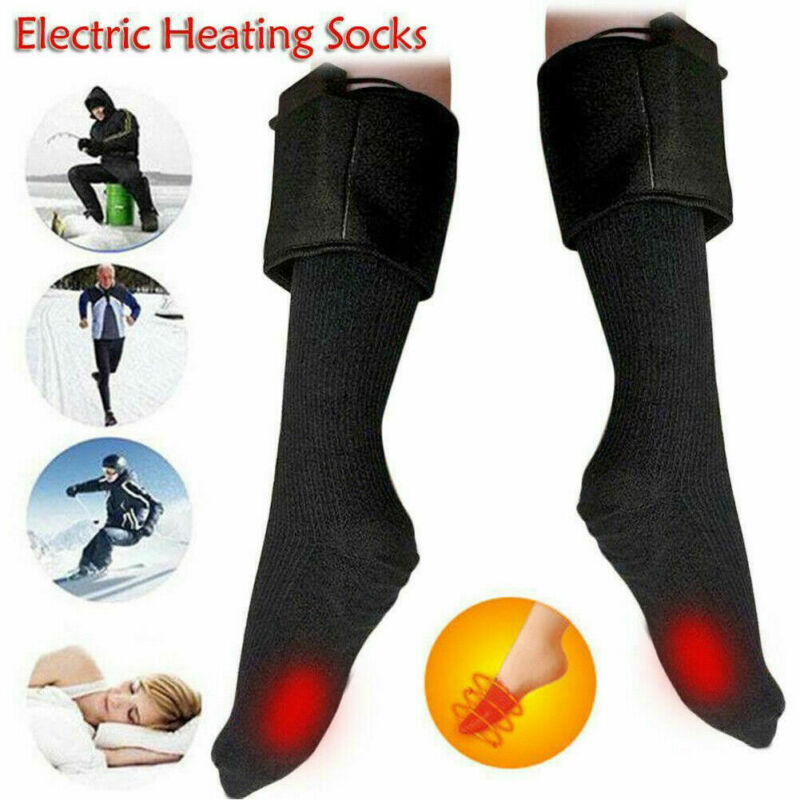 Electric Heated Socks Rechargeable Battery Feet Foot Warmer For Skiing