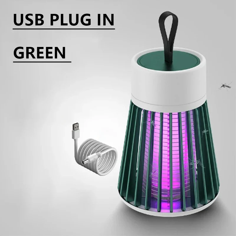 Muggenmoordenaar Lamp, Elektrische schok Insect Zapper USB, Slaapkamer Buitengebruik, Twee-in-één insectenval voor moeders Wespen Muggen, Draagbaar: Red & Green & Blue