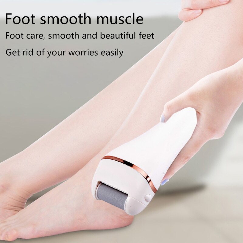 Electric foot callus rechargeable foot file with 3 grinding heads and waterproof foot care tools
