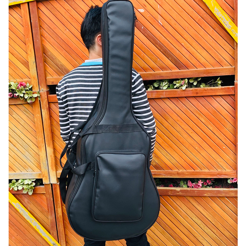 Gitarre Tasche Volk Gitarre Rucksack Verdickt Schultern Wasserdicht Stoßfest PU Leder Tasche 40 41 Zoll