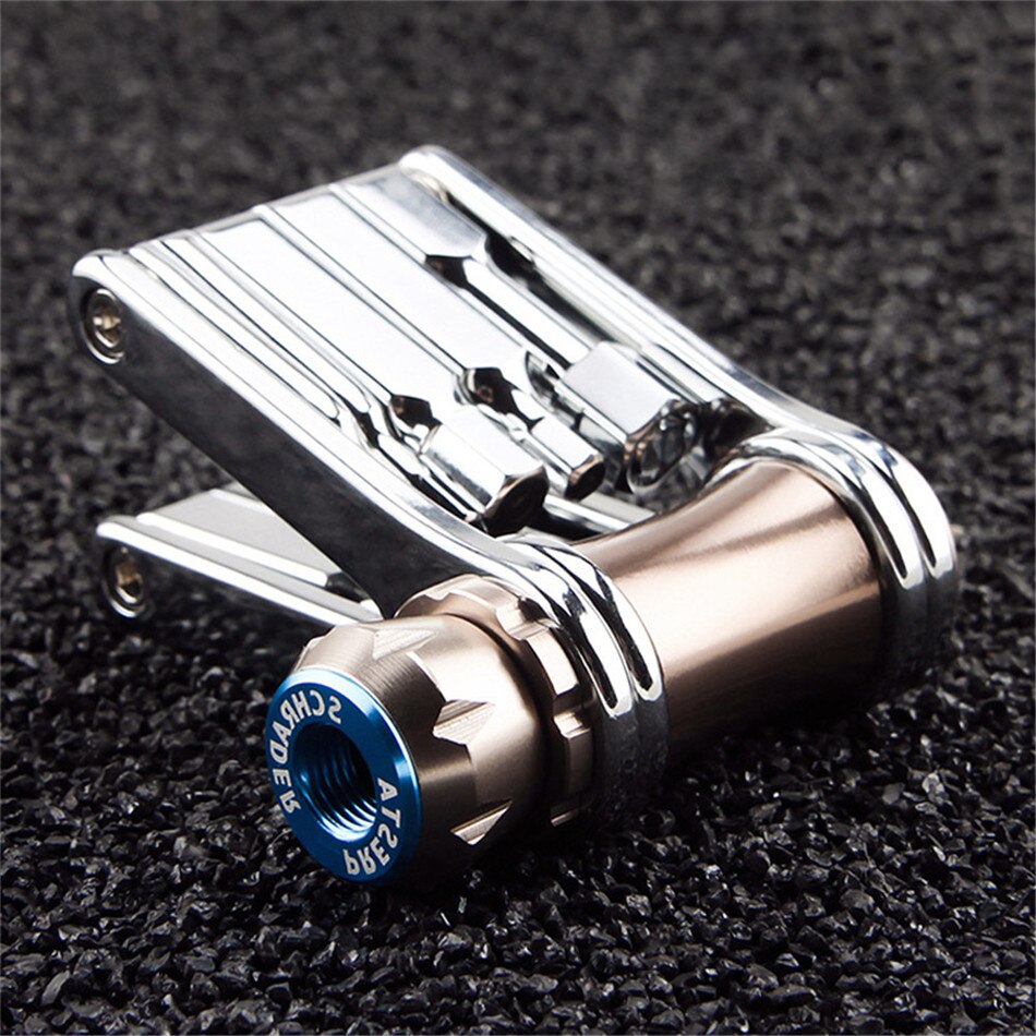 TimelyTrust 11 in 1 Bike Multi-Tool - Chain Tool/Torx/Hex/Screwdriver Bicycle Multitool Cycling Mechanic Repair Tools with CO2