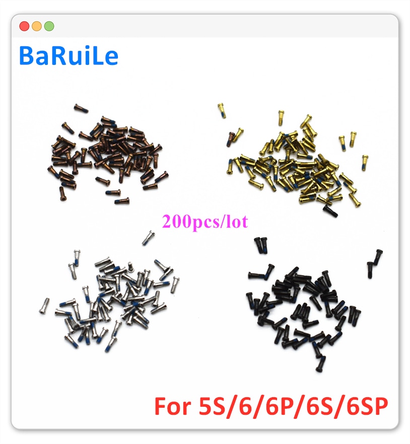 Baruile 200 Pcs Bottom Schroef Voor Iphone 6S 6 Plus 7 8 X Dock Connector Torx 5 Point Star pentagram Schroeven Accessoires Pentalobe