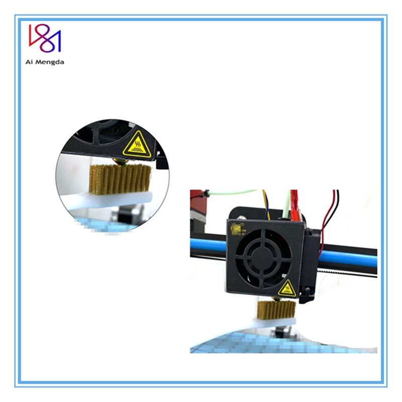 3D Printer Cleaner Tool Copper Wire Toothbrush Copper Brush Handle Hotend Cleaning Bed Cleaning Parts For Nozzle Block