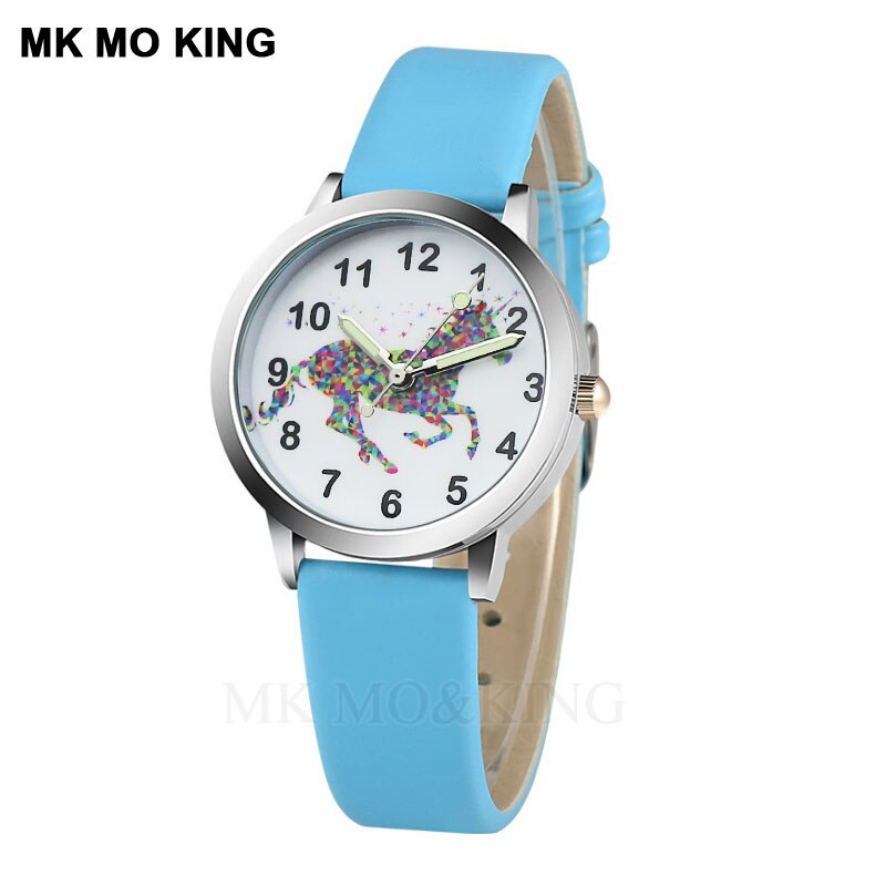 Quartz kinderen Horloge Kaart Kristal Lederen Pega... – Grandado