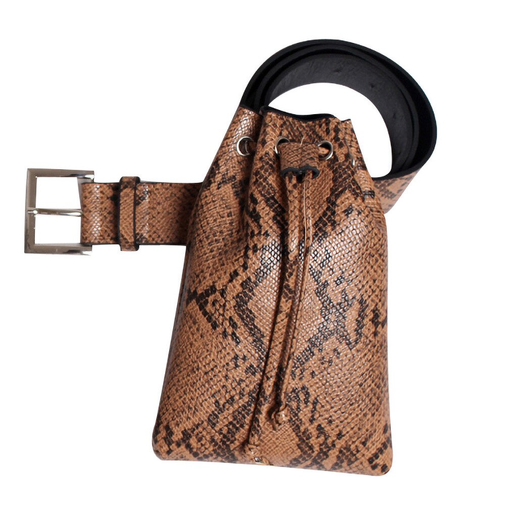 Serprntine Taille Tasche Frauen NEUE HEIßE Fanny Pack Leder Schlange Haut Casual Taille Gürtel Freeship Талия пакет