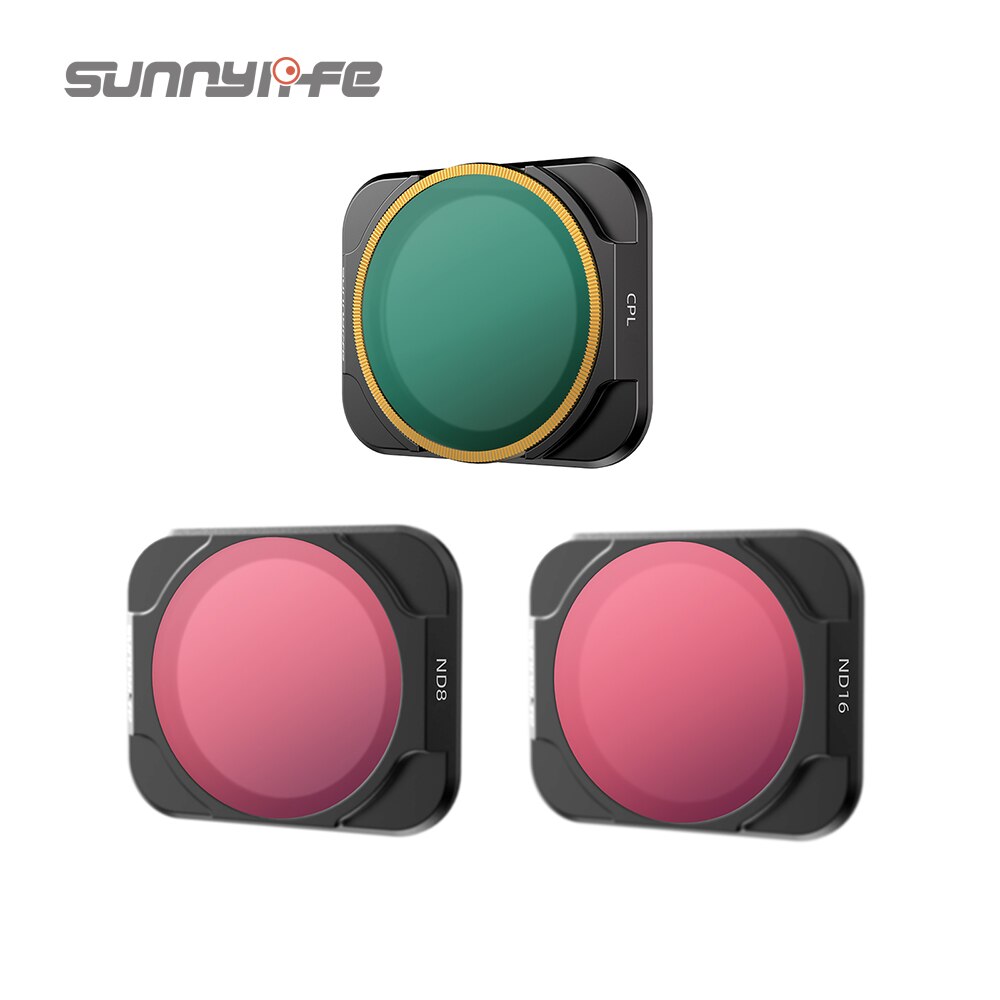 Sunnylife Lens Filters For DJI Mavic Air 2S Glass Lens Filter Set CPL/ND/PL16/32 ND Angle Adjustable For DJI Drone Accessories: CPL ND8 ND16